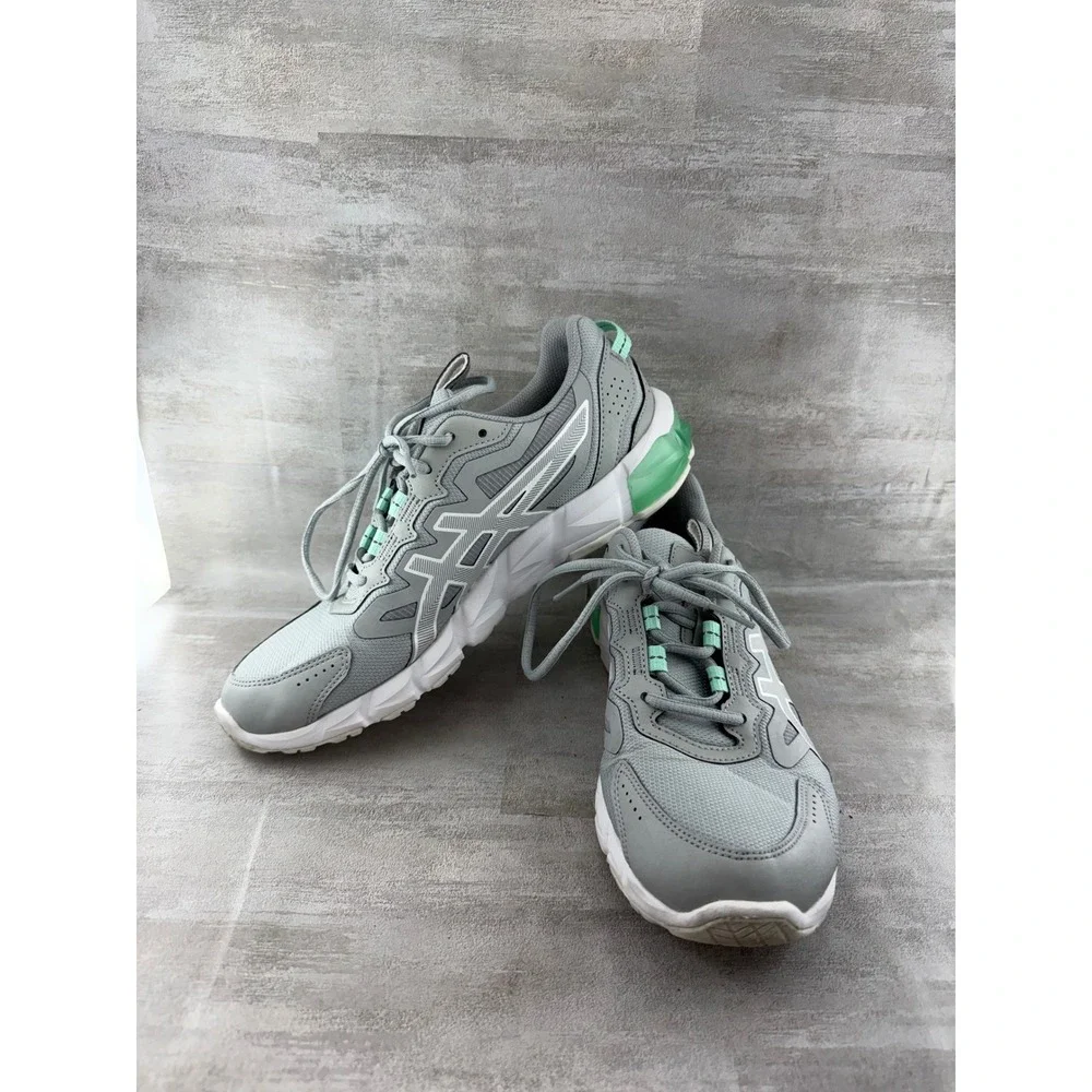 ASICS GEL-Quantum 90 Women Grey Mint Green Running Shoes 1202A040 Size 9.5